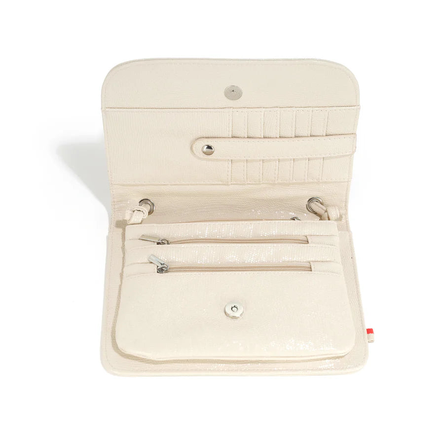 The 'LOLA' 3-in-1 Organizer - Vegan Snake - Ecru