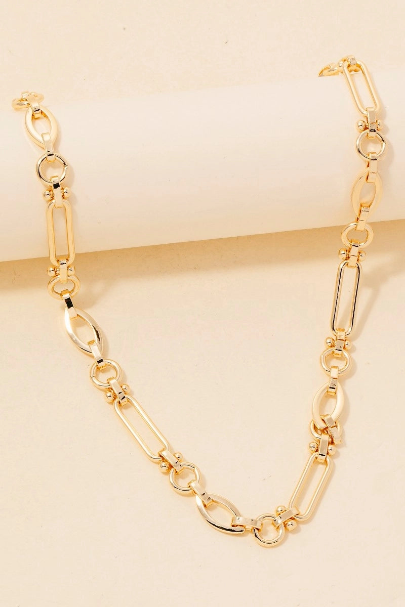 Mixed Oval Chain Link Necklace