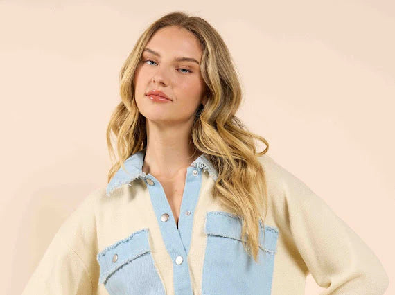 Jade Knit/Denim Mix Jacket