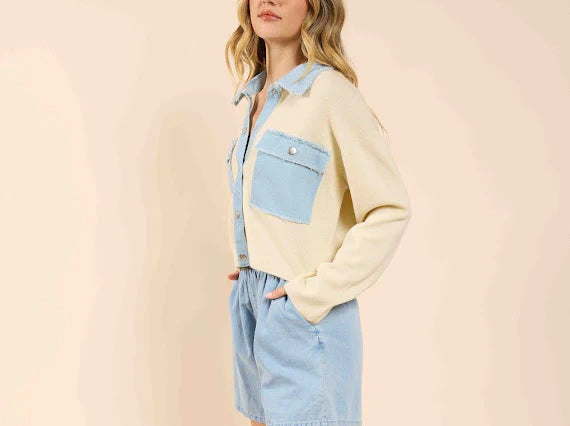 Jade Knit/Denim Mix Jacket