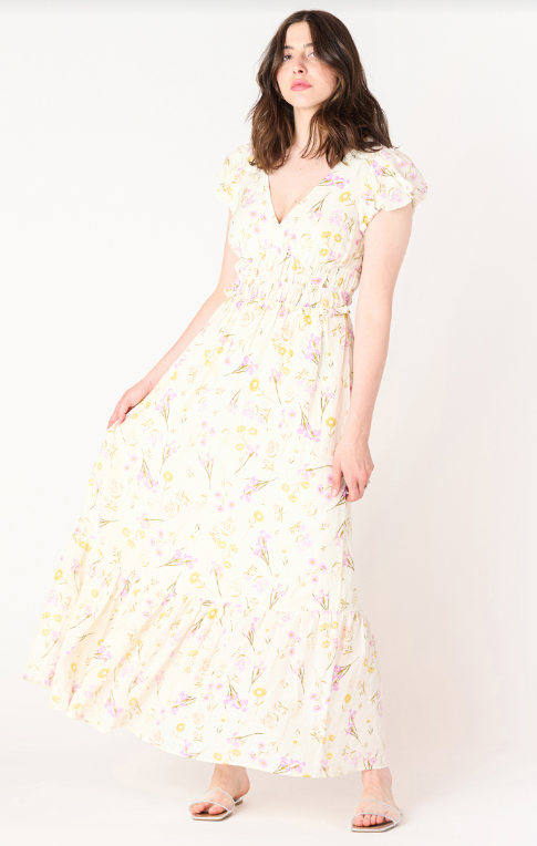 Lilac & Floral Maxi Dress