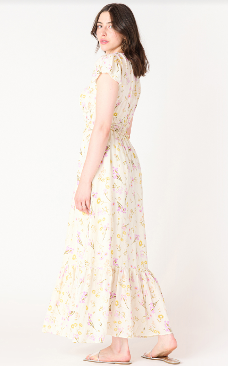 Lilac & Floral Maxi Dress