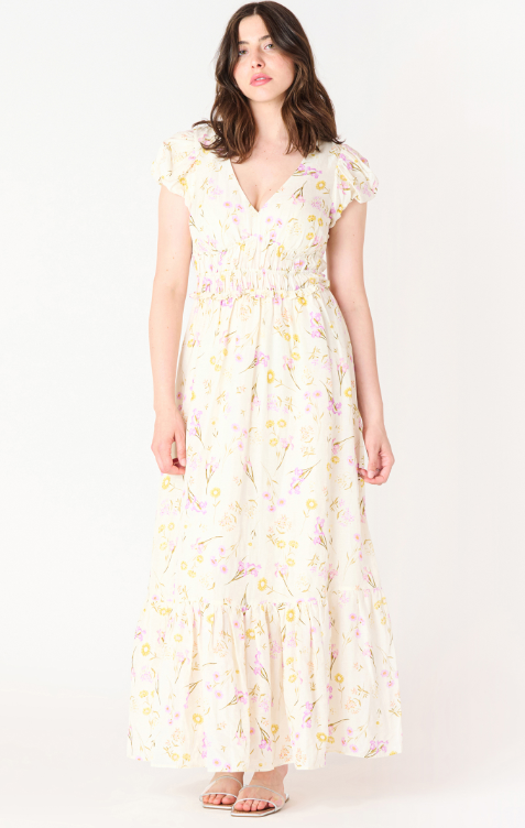 Lilac & Floral Maxi Dress