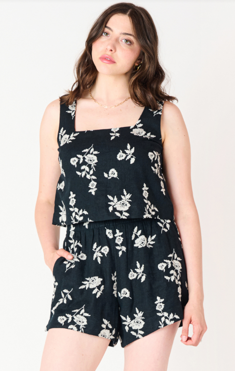 Black/Ivory Top