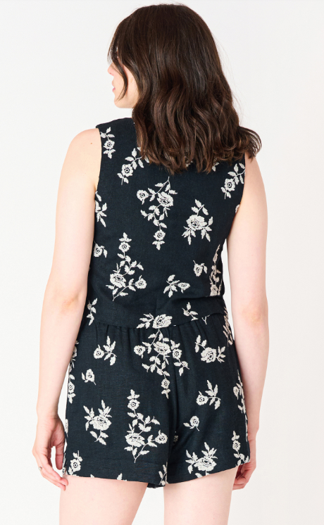 Black/Ivory Top