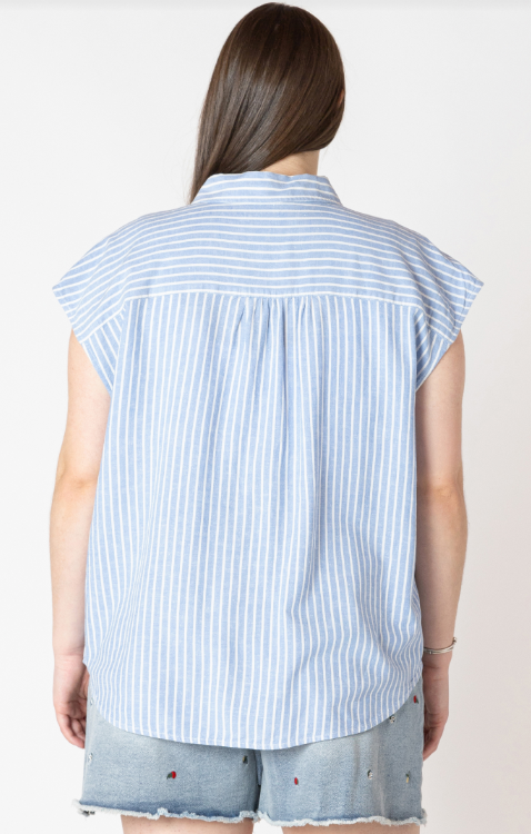 Curvy Chambray Top