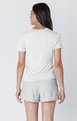 Gathered Angled Hem Top
