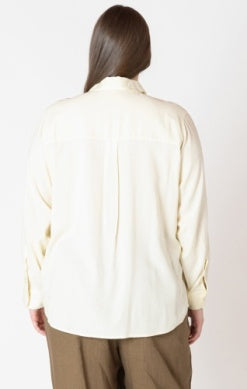 Curvy Longsleeve Lemon Button Up