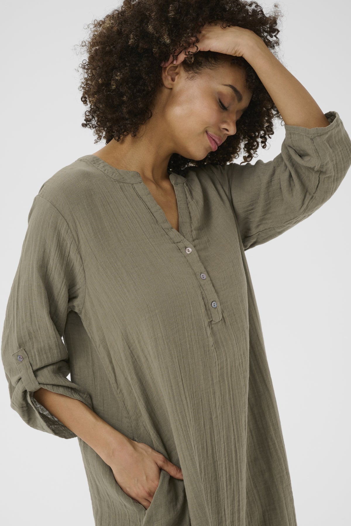 CUmyra Elina Dress - Dusky Green