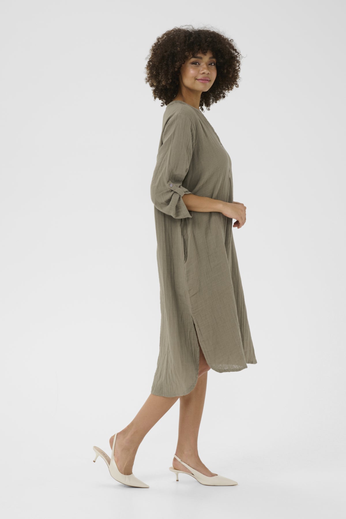 CUmyra Elina Dress - Dusky Green