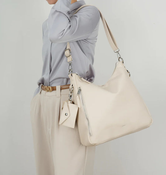 The 'MILE' Hobo - Ecru