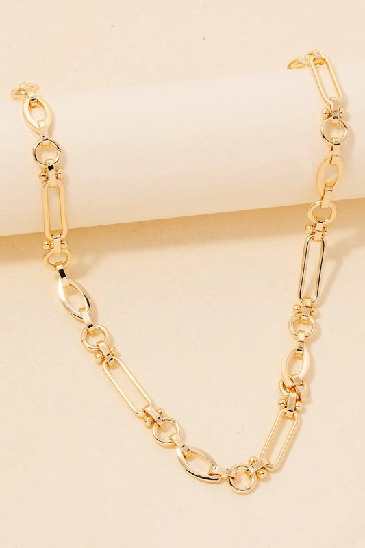 Mixed Oval Chain Link Necklace