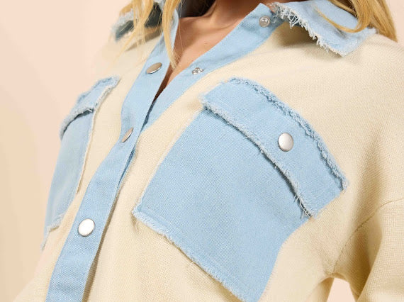 Jade Knit/Denim Mix Jacket