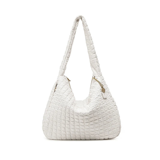 Waffle Shoulder Bag Large - Coconut Cream