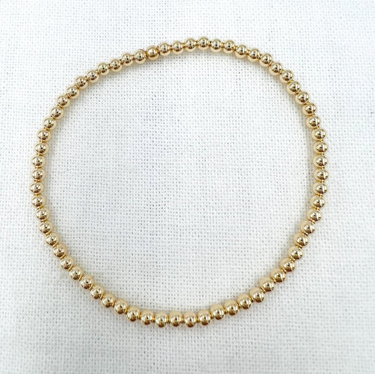 14 K Gold Leave-On Bracelet - 3mm
