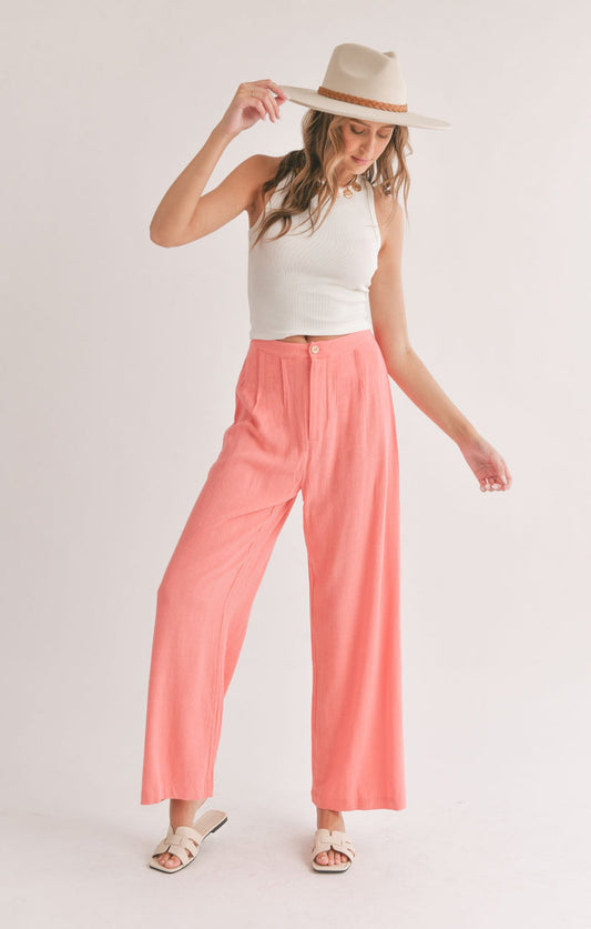 Botanical Coral Trousers