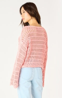 Crochet Sweater in Apricot